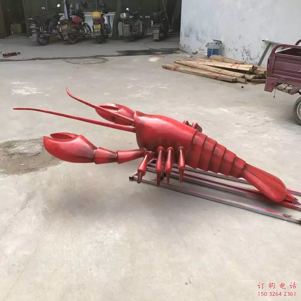 街頭龍蝦銅雕廠家 城市動(dòng)物銅雕