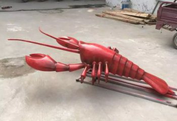 街頭龍蝦銅雕廠家 城市動物銅雕