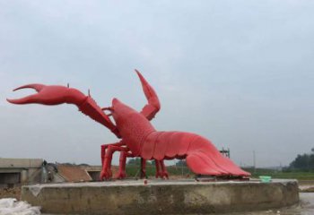 彩繪龍蝦銅雕廠家 仿古動物銅雕