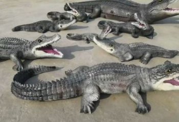 園林鱷魚銅雕廠家 青銅動物銅雕