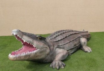 廣場鱷魚銅雕廠家 青銅動物銅雕