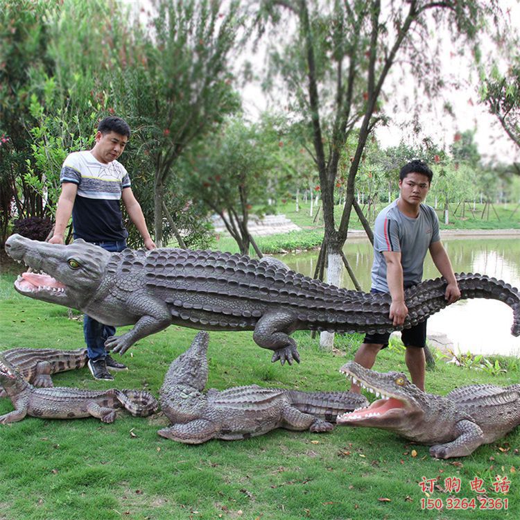鱷魚銅雕 黃銅動物銅雕廠