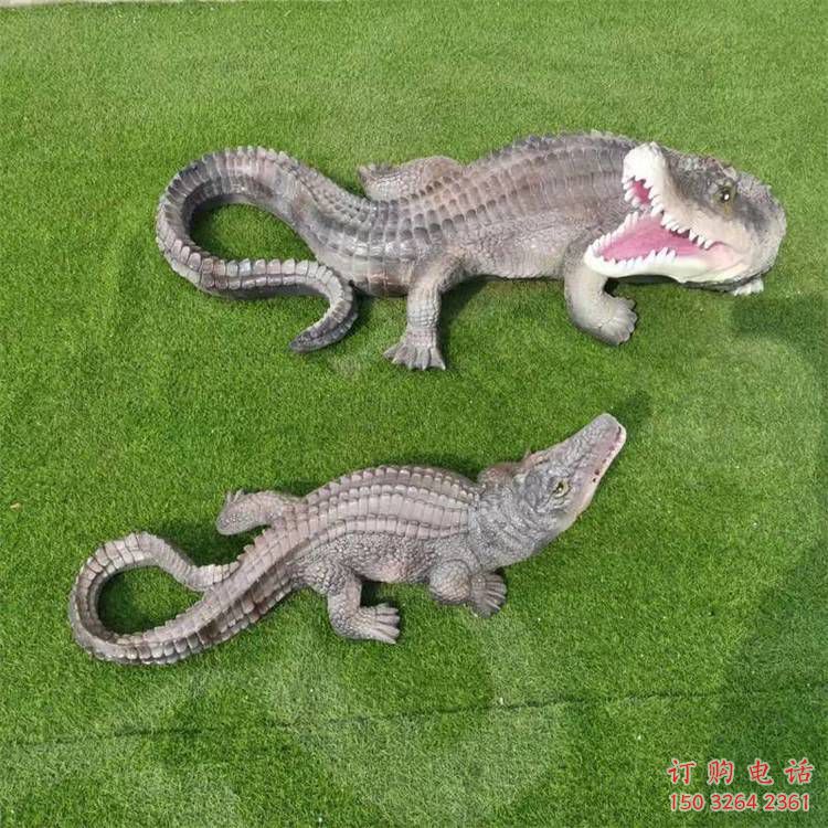 廣場鱷魚銅雕 青銅動物銅雕廠家
