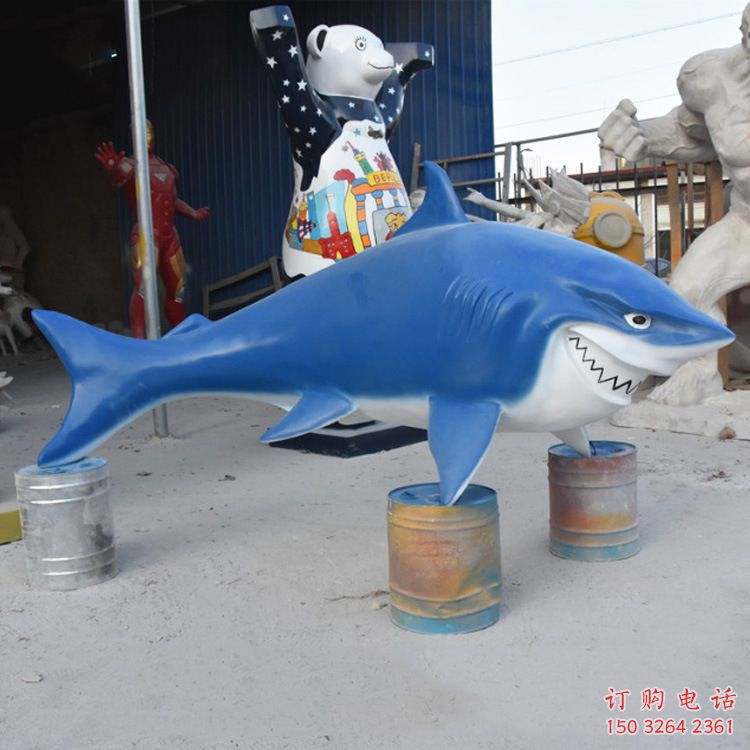 城市鯊魚銅雕廠家 黃銅動物銅雕