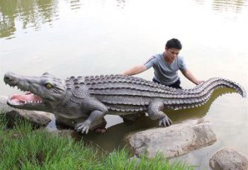 鱷魚銅雕廠家 抽象動物銅雕