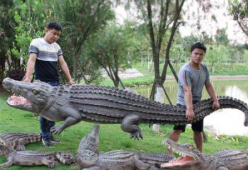 鱷魚銅雕 黃銅動物銅雕廠
