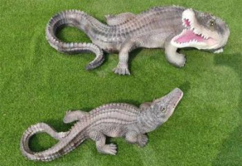 廣場鱷魚銅雕 青銅動物銅雕廠家