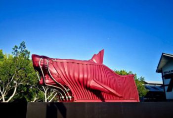 抽象鯊魚(yú)銅雕廠家 辦公室動(dòng)物銅雕