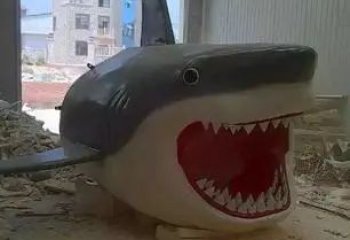街頭鯊魚銅雕廠家 城市動物銅雕