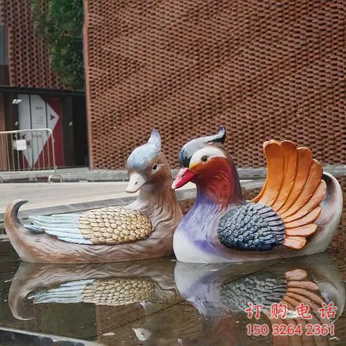 彩繪鴛鴦銅雕廠家 仿古動(dòng)物銅雕