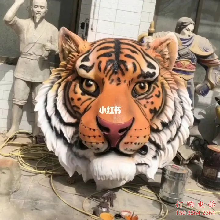 彩繪虎頭銅雕廠家 仿古動(dòng)物銅雕