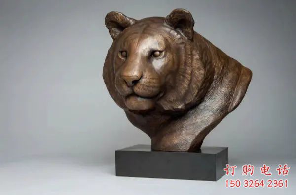 虎頭銅雕廠家 抽象動物銅雕