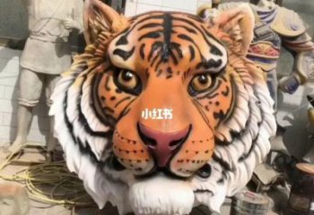 彩繪虎頭銅雕廠家 仿古動物銅雕