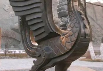 抽象朱雀銅雕廠家 辦公室動物銅雕