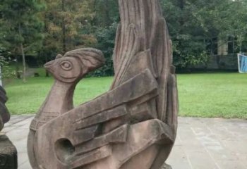 公園朱雀銅雕廠家 街頭動物銅雕