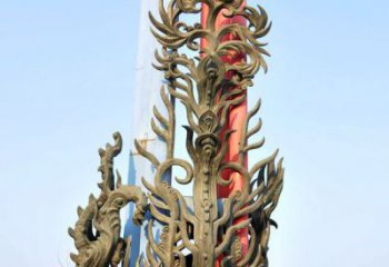 別墅龍雀銅雕廠家 公園動物銅雕