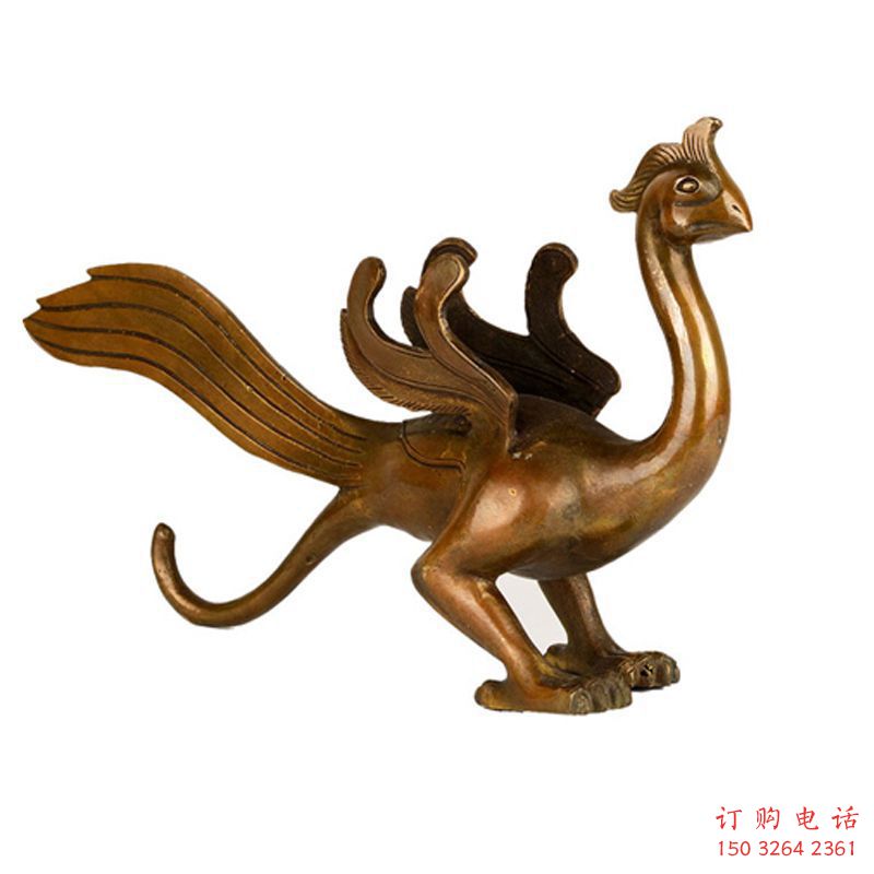 仿古龍雀銅雕廠家 彩繪動物銅雕