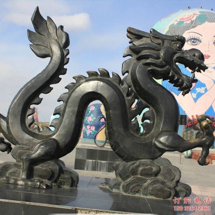 抽象青龍銅雕廠家 辦公室動(dòng)物銅雕