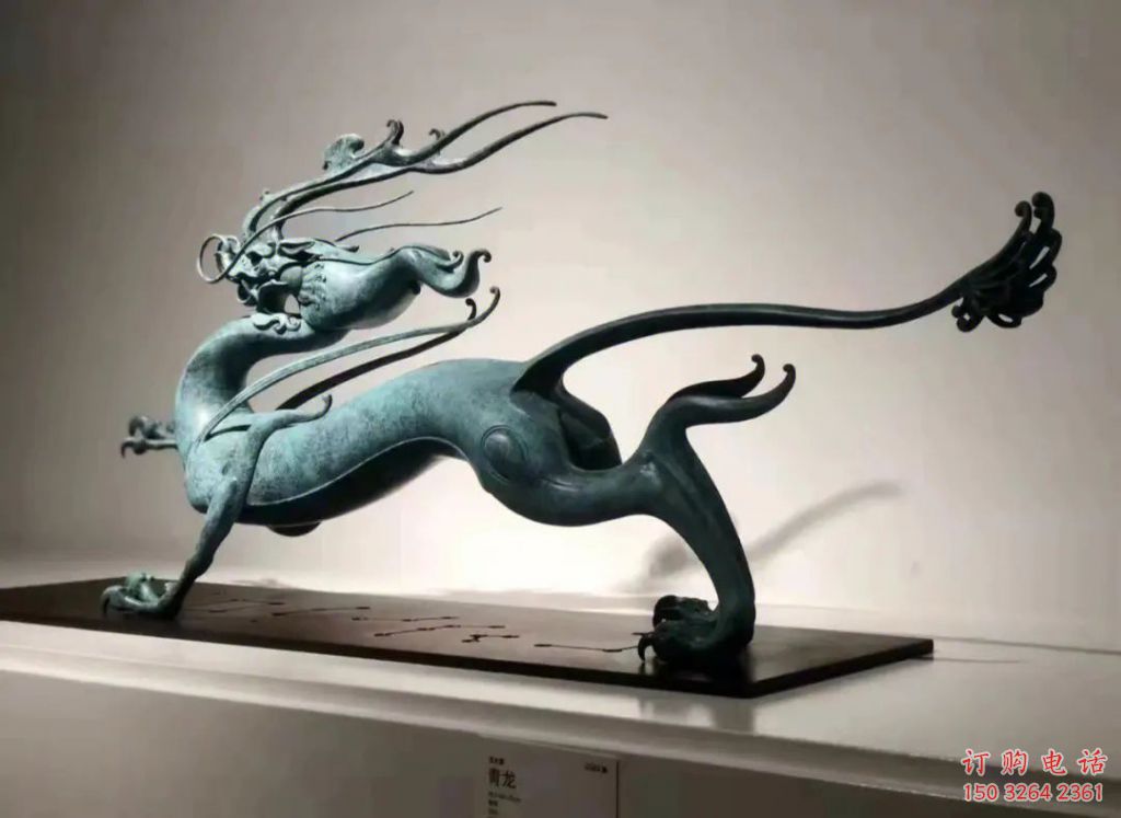 彩繪青龍銅雕廠家 仿古動(dòng)物銅雕