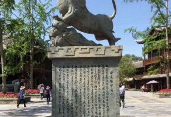 別墅白虎銅雕廠家 公園動(dòng)物銅雕