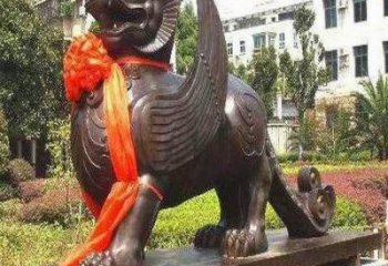 仿古白虎銅雕廠家 彩繪動物銅雕