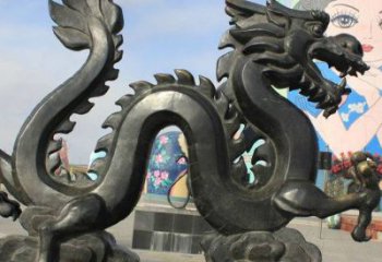 抽象青龍銅雕廠(chǎng)家 辦公室動(dòng)物銅雕