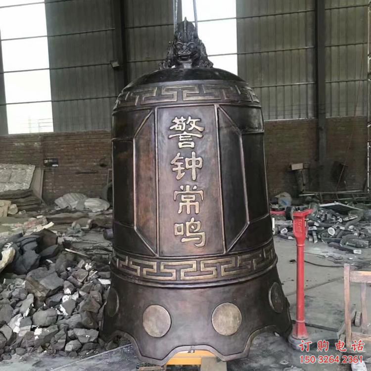 仿古銅鐘銅雕廠家 彩繪工藝品銅雕