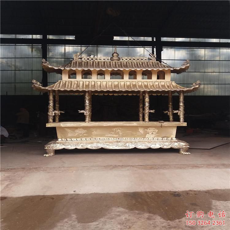 紫銅香爐銅雕廠家 仿古工藝品銅雕