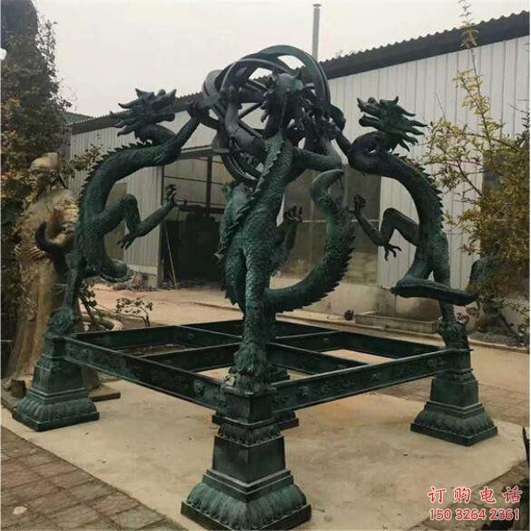 仿古渾天儀銅雕廠家 彩繪工藝品銅雕