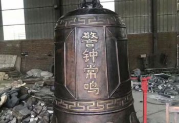 仿古銅鐘銅雕廠家 彩繪工藝品銅雕