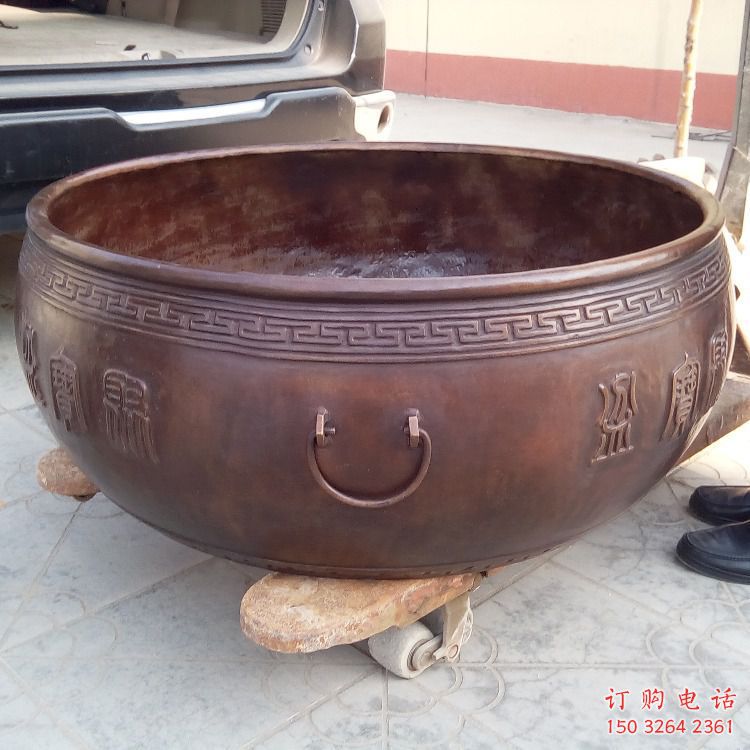 紫銅水缸銅雕廠家 仿古工藝品銅雕