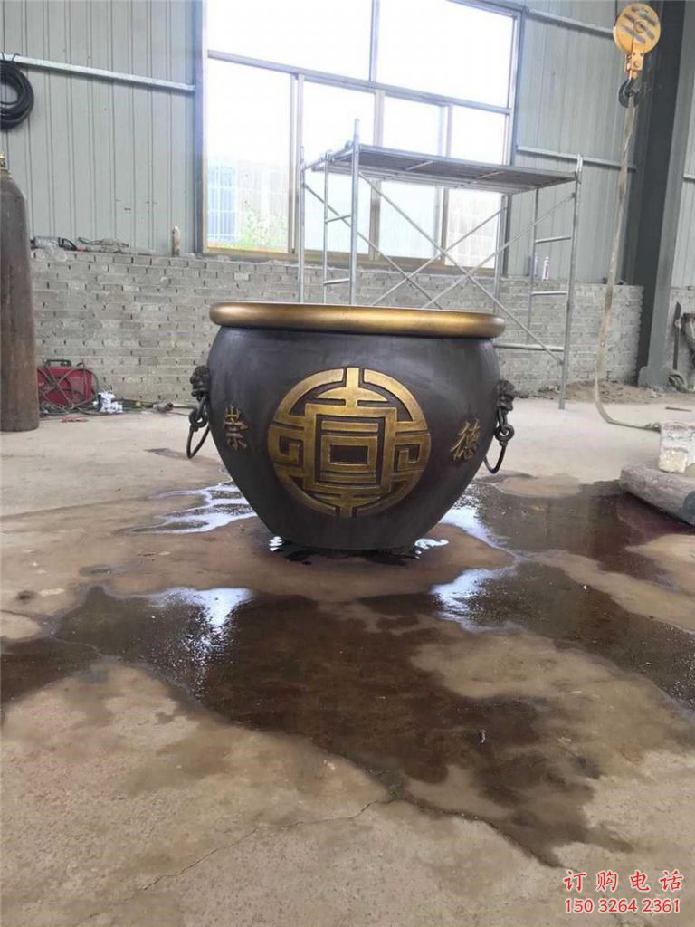 城市水缸銅雕廠家 黃銅工藝品銅雕