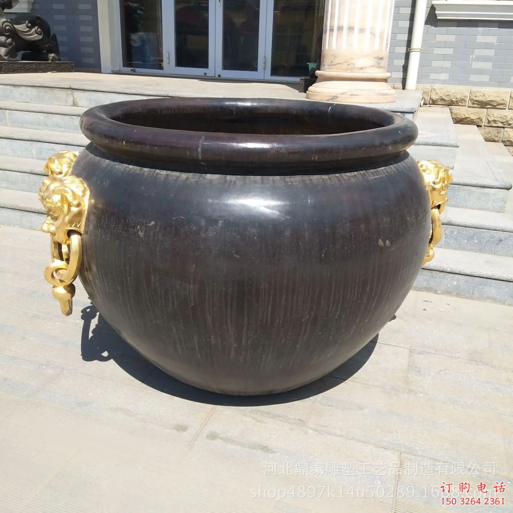 水缸銅雕廠家 抽象工藝品銅雕