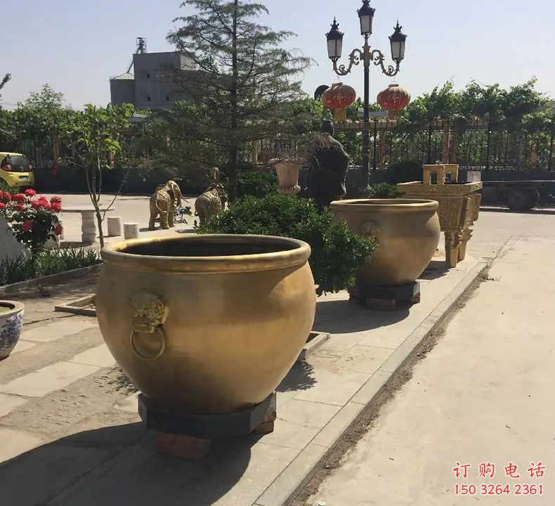 黃銅水缸銅雕廠家 仿古工藝品銅雕