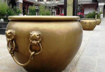 青銅水缸銅雕廠家 公園工藝品銅雕