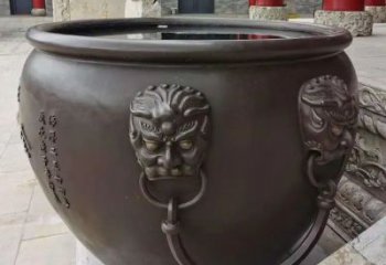抽象水缸銅雕廠家 辦公室工藝品銅雕