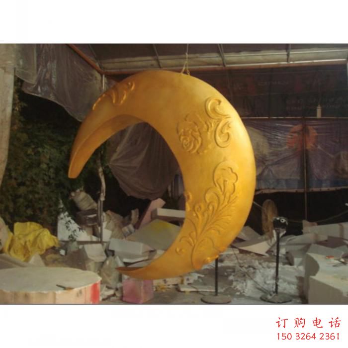 仿古月亮銅雕廠家 彩繪工藝品銅雕