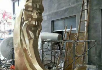 紫銅月亮銅雕廠家 仿古工藝品銅雕