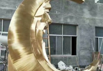 園林月亮銅雕廠家 青銅工藝品銅雕