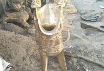 黃銅酒杯銅雕廠家 仿古工藝品銅雕