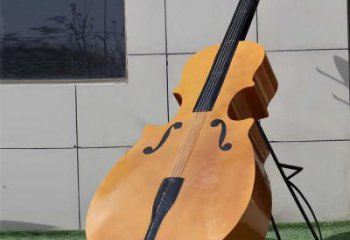 青銅大提琴銅雕廠家 公園工藝品銅雕