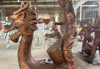 紫銅龍船銅雕廠家 仿古工藝品銅雕