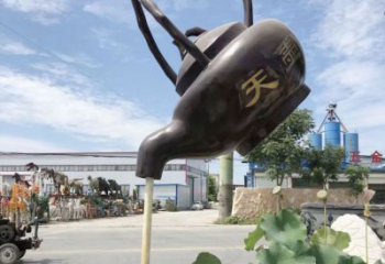別墅茶壺銅雕廠家 公園工藝品銅雕