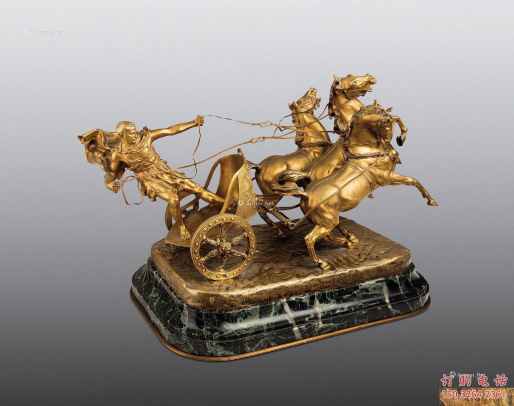 廣場(chǎng)戰(zhàn)車銅雕廠家 青銅工藝品銅雕