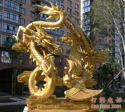 園林龍鳳銅雕廠家 青銅工藝品銅雕