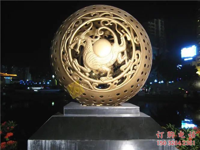 黃銅圓球銅雕廠家 仿古工藝品銅雕