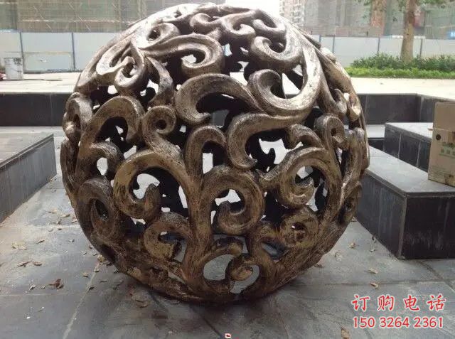 仿古圓球銅雕廠家 彩繪工藝品銅雕