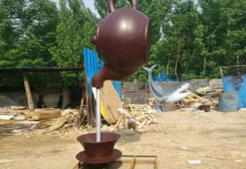 青銅水壺銅雕廠家 公園工藝品銅雕