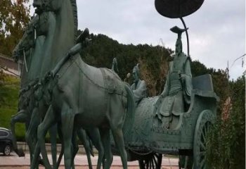 街頭戰(zhàn)車(chē)銅雕廠家 城市工藝品銅雕