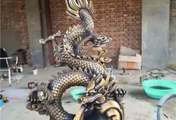 青銅龍鳳銅雕廠家 公園工藝品銅雕